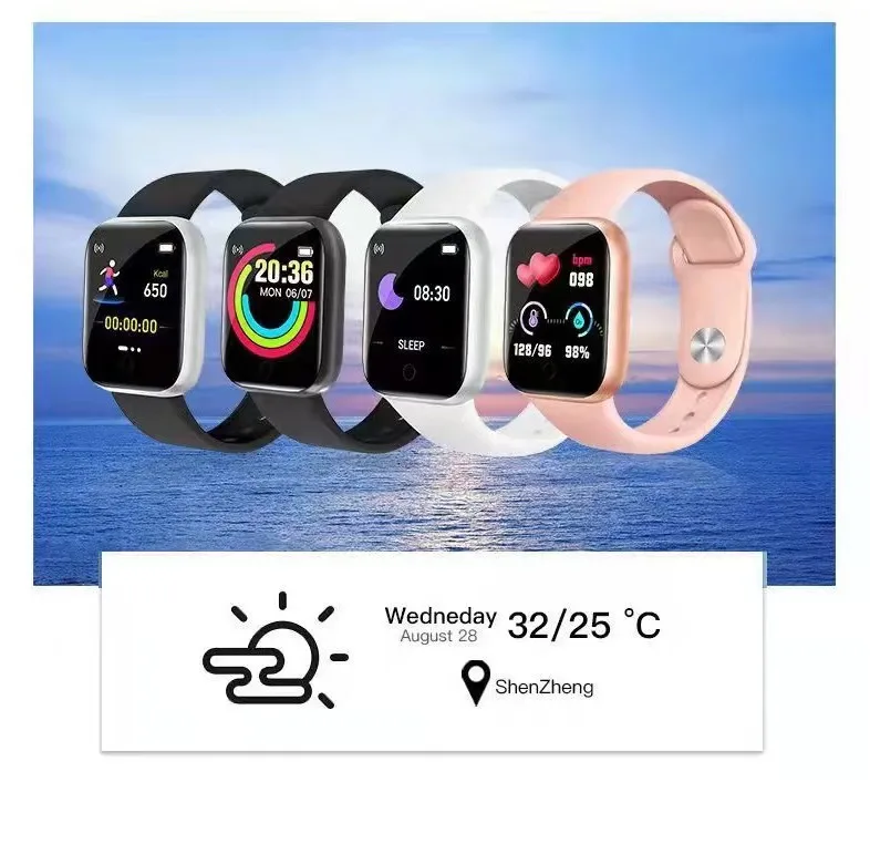 Smartwatch message notification Waterproof Smart Watch Phone Fitness Tracker GPS positioning Smartwatch with Unisex