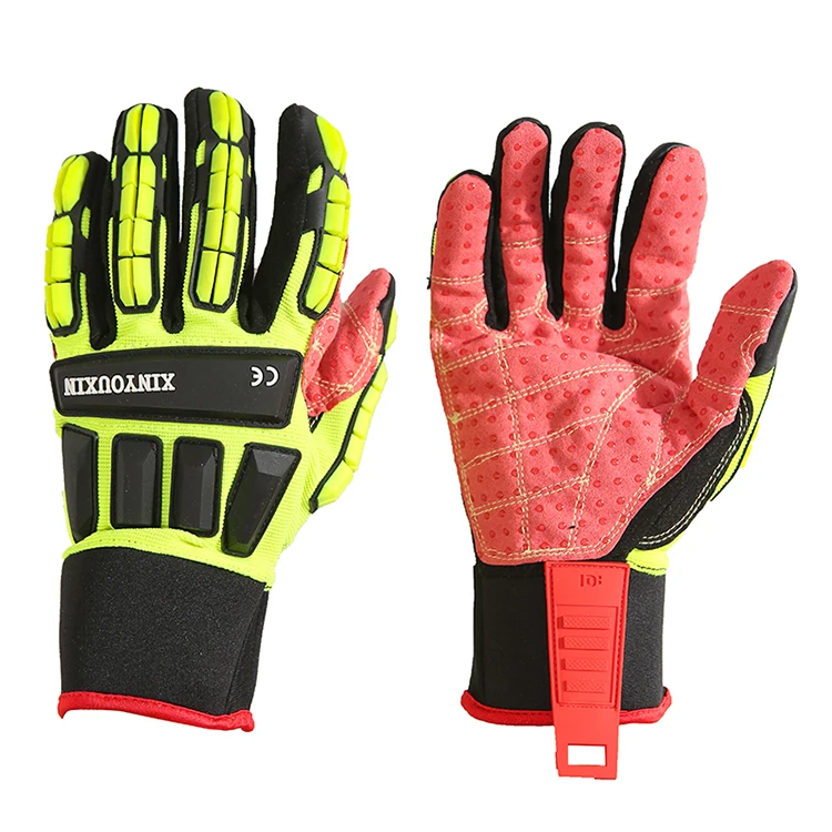 Customized Logo Comfortable Safety Multi Purpose Impact Work Gloves Heavy Duty Impact Gloves