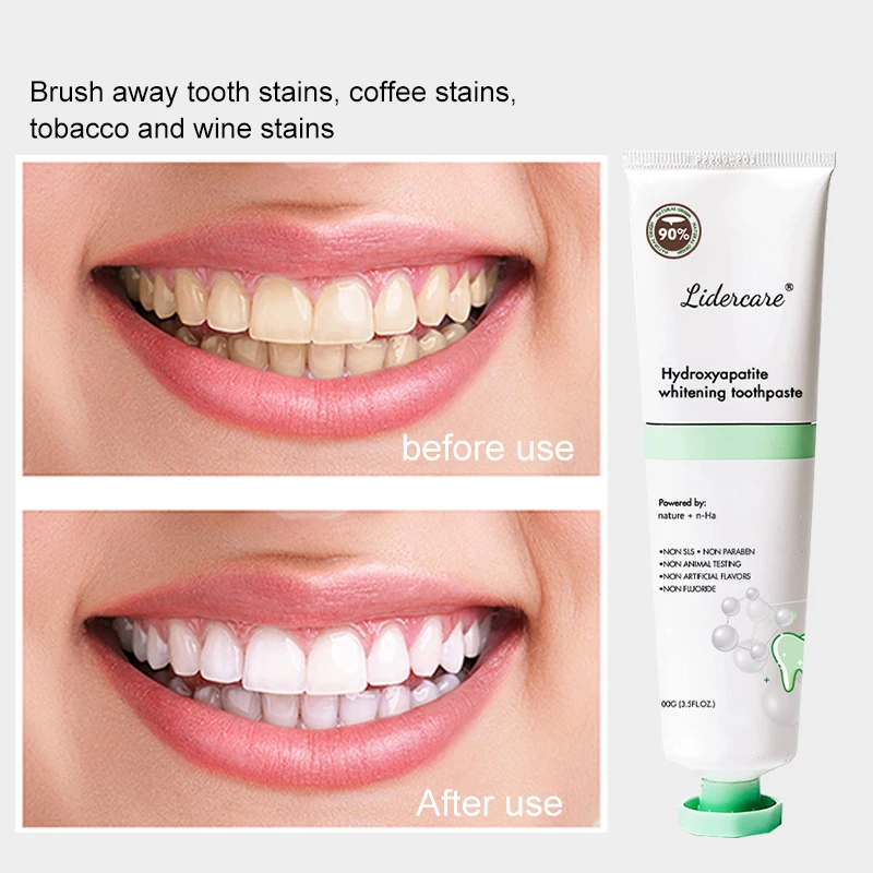 Custom Logo Fluoride-free Herbal Non Fluoride Whitening Nano Hydroxyapatite Toothpaste