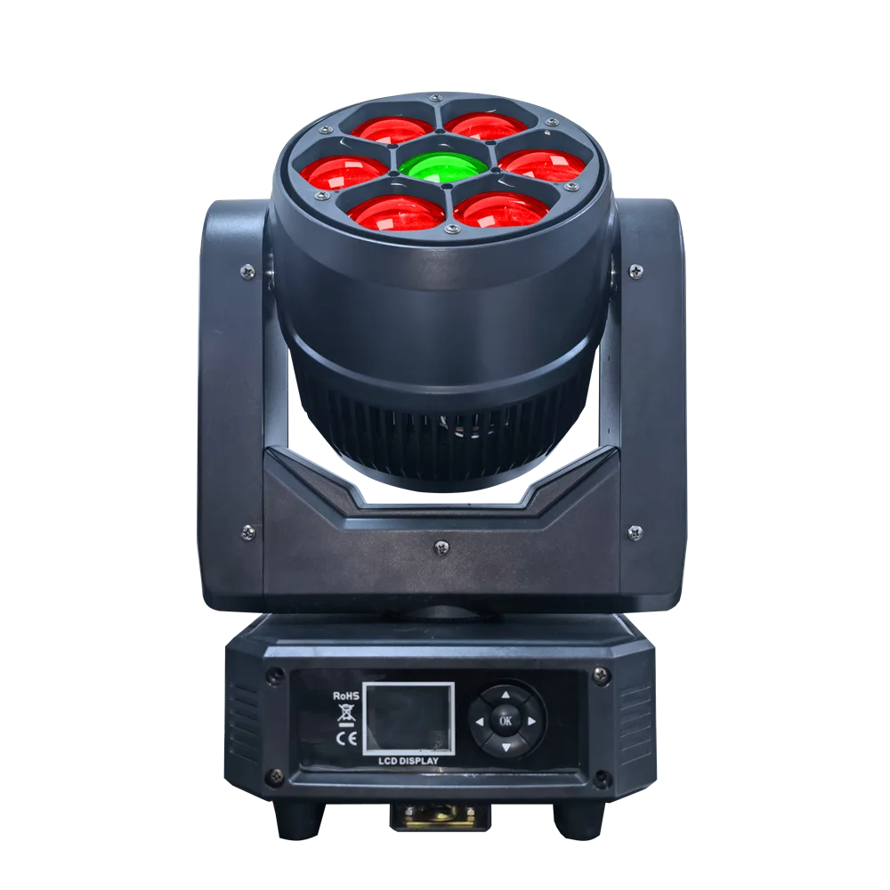 Led beam wash 7x40 mini 7x40w moving head bee eye with zoom for disco party club bar dj show stage lighting