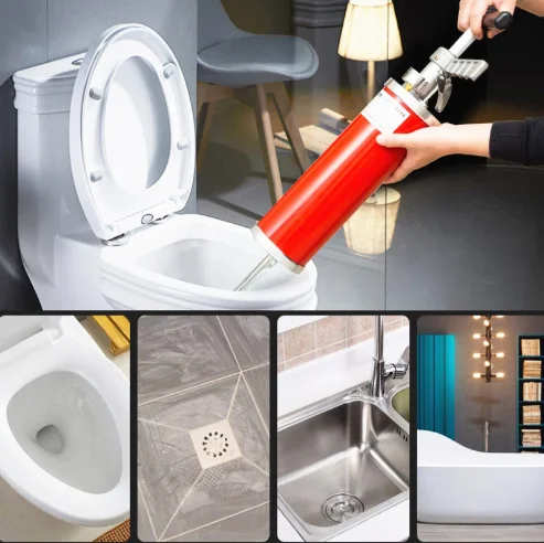 Household Kitchen High Pressure Cleaner Sewer Tool Sink Drain Plunger Clog Inflate Cleaning Toilet Dredge Tools