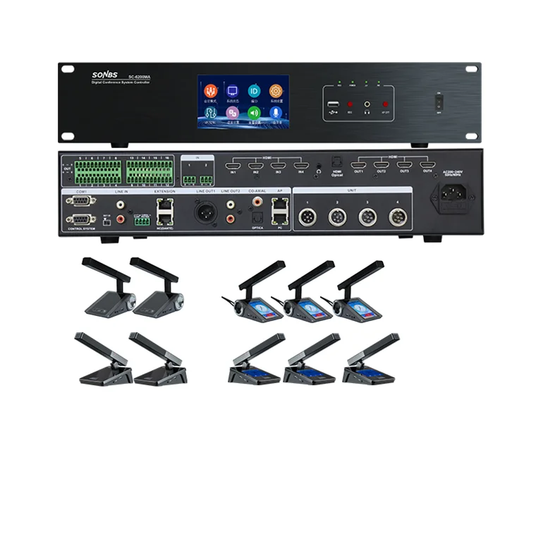 high end professional wired network discussion gooseneck conference microphone zoom meeting equipment network conference system