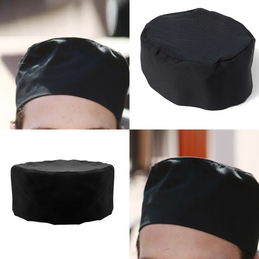 Personalized Custom Chefs Hat Breathable Mesh Top Skull Cap Baker Kitchen Cooking Embroidery Stitchwork
