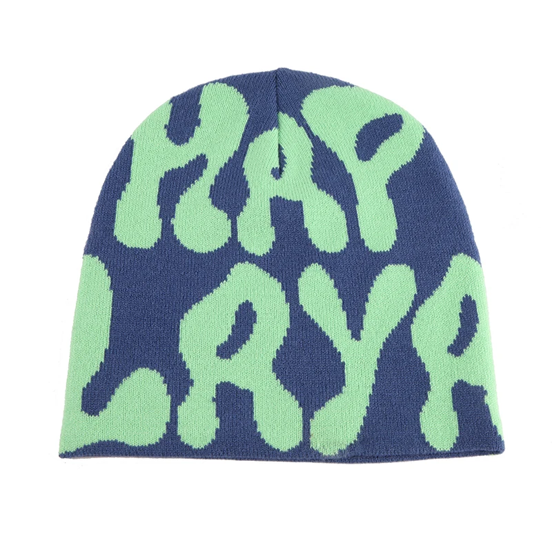 Customized Jacquard Beanies Adult Fashion Printing Acrylic Soft Winter Beanie Hat Knitted