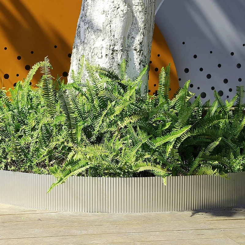 6 inches tall Corrugated Metal Garden Edging Sturdy Border Perfect for DIY Flower Beds and Landscaping Borders