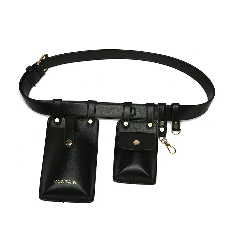 Fashion New Design Water-base PU Leather Manufacturer Direct Fanny Pack Belt Bag Wholesale Women Belt Bags Lady  Waist Bag