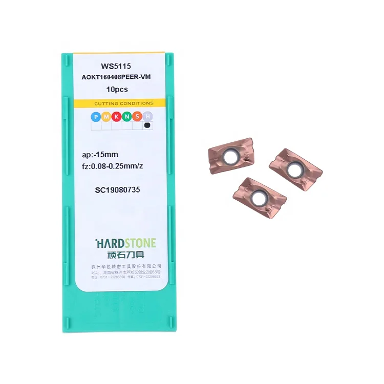 WS5115 ISO Size Tungsten Carbide Ceramic Metal Milling Insert hardstone carbide insert