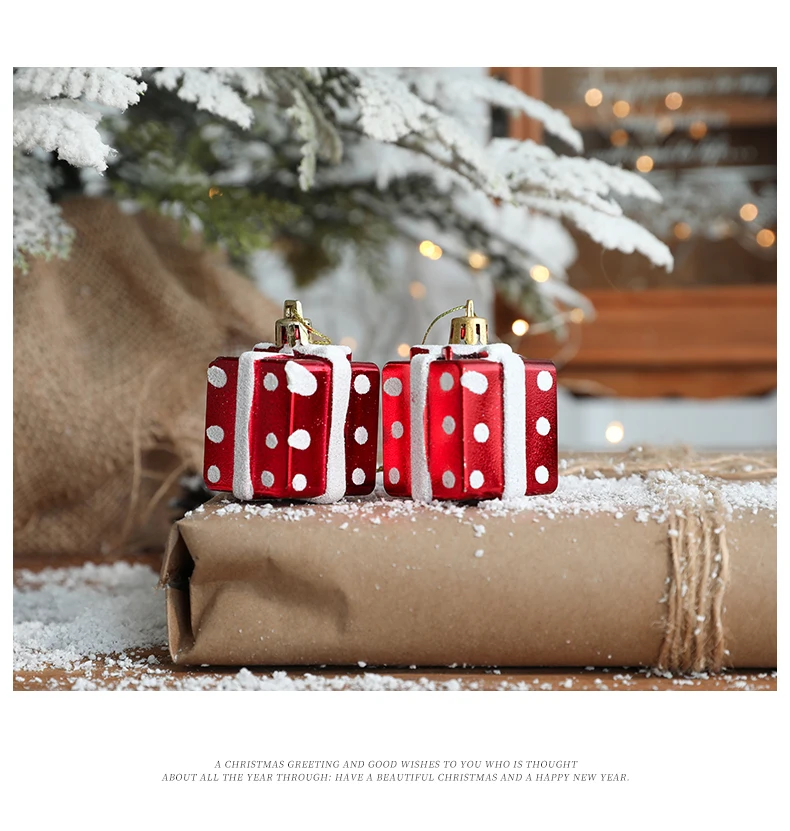 Christmas Tree Hanging Charms Candy Lollipop Cupcake Pendants Donut Wood Set of Christmas Ornaments
