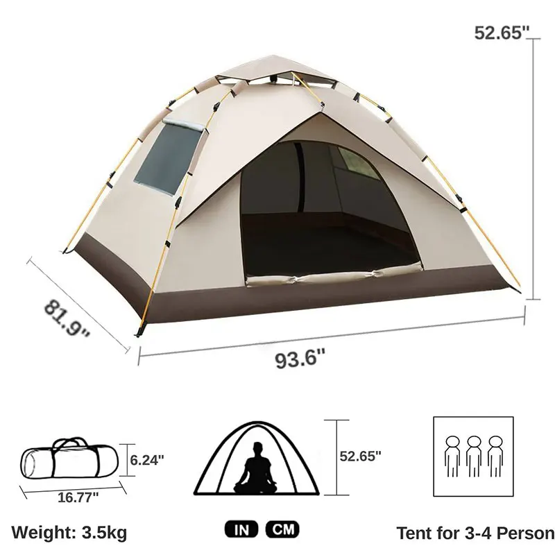 CLM  Portable Folding Tent Spring Outing Park Picnic Outdoor Mesh Ventilation Sun Shelters Automatic Camping Tent