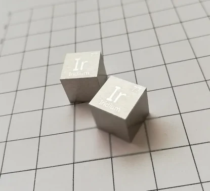 High Quality Good Price Iridium Ingot Ir 99.95% 10Mm/25.4Mm Metal Cube Iridium Cube For Element Collect