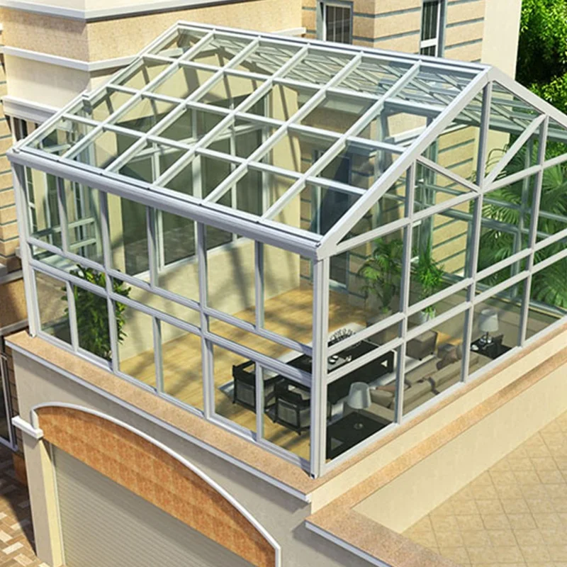 
Modern design of new products aluminium frame sunroom Free Standing sound insulation heat insulation Sun Rooms 