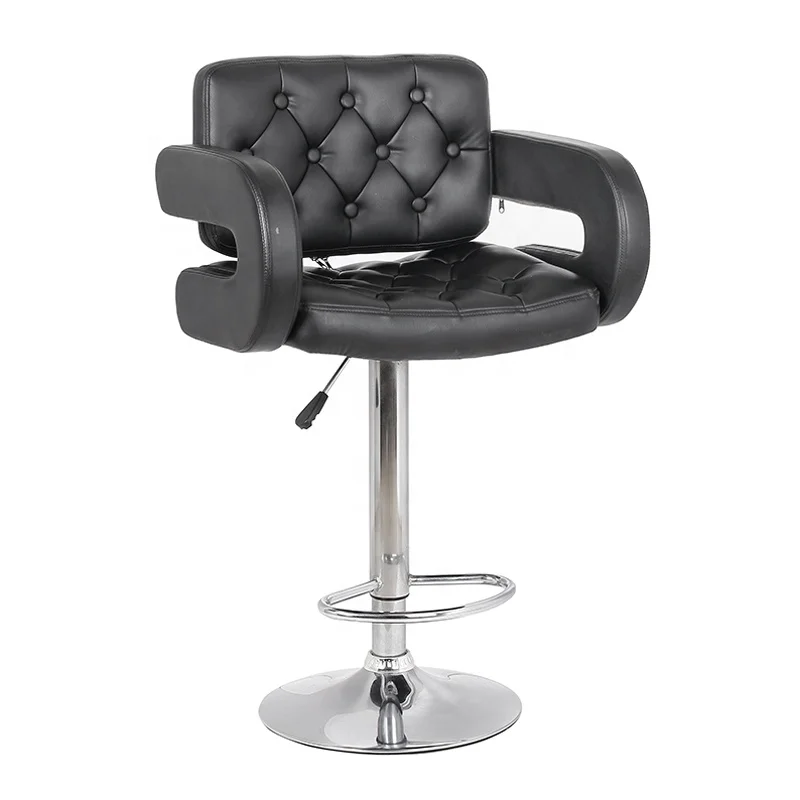 High Quality PU Bar Stool Of Gas lift And 360 Degree Swivel PU bar stool