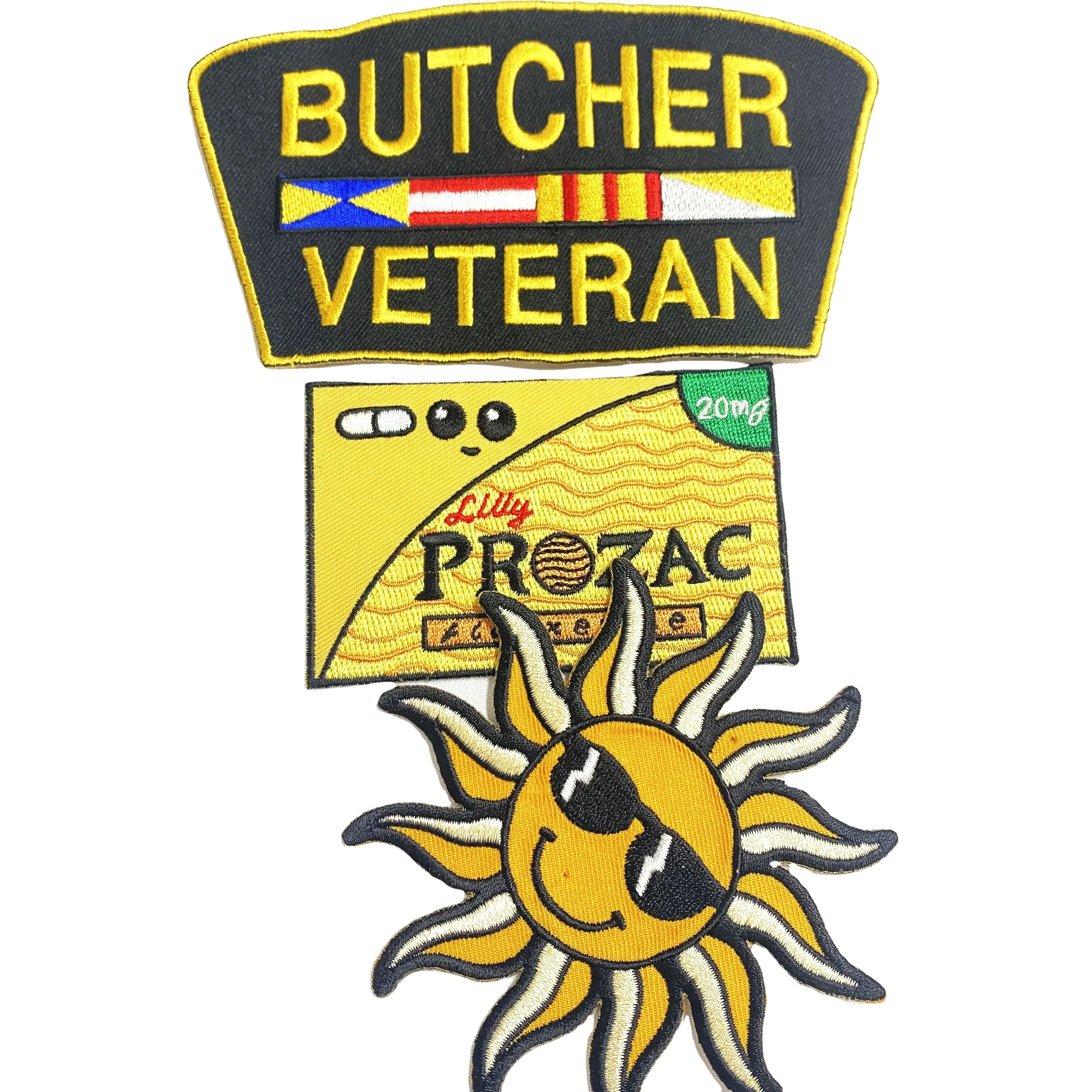 Low MOQ Custom Design Embroidery Patches Iron on Embroidery PatchesFor Clothing  Chenille PatchesPVC