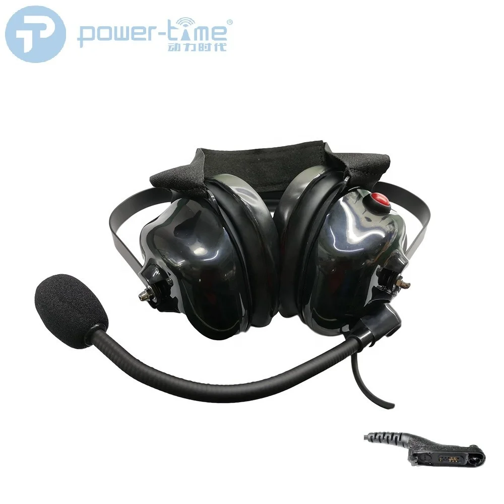 Power Time Heavy Duty Headset Noise Canceling Headphone With Various PTT For Two Way Radios