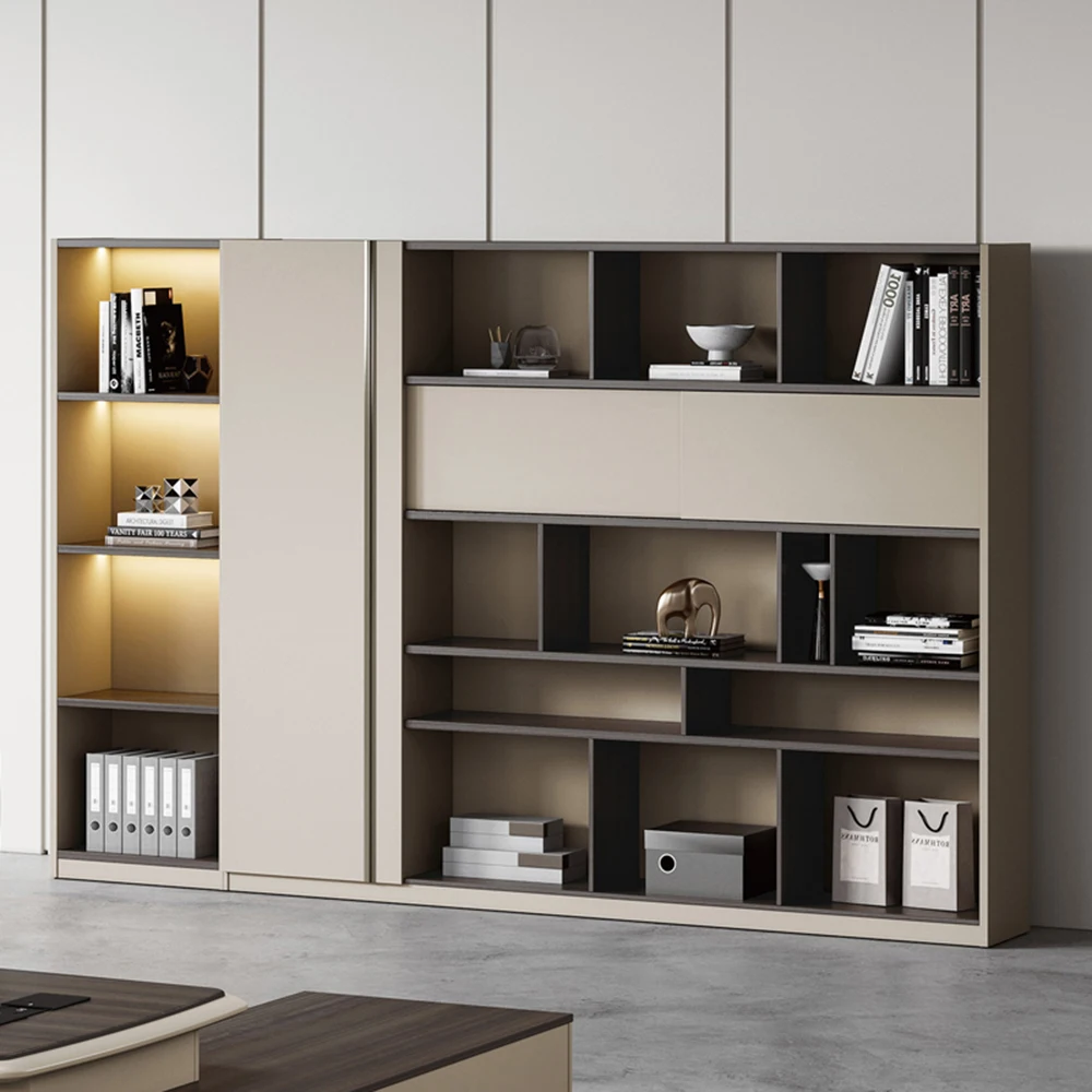 МДФ современная офисная мебель деревянный шкаф для документов офисный хранения