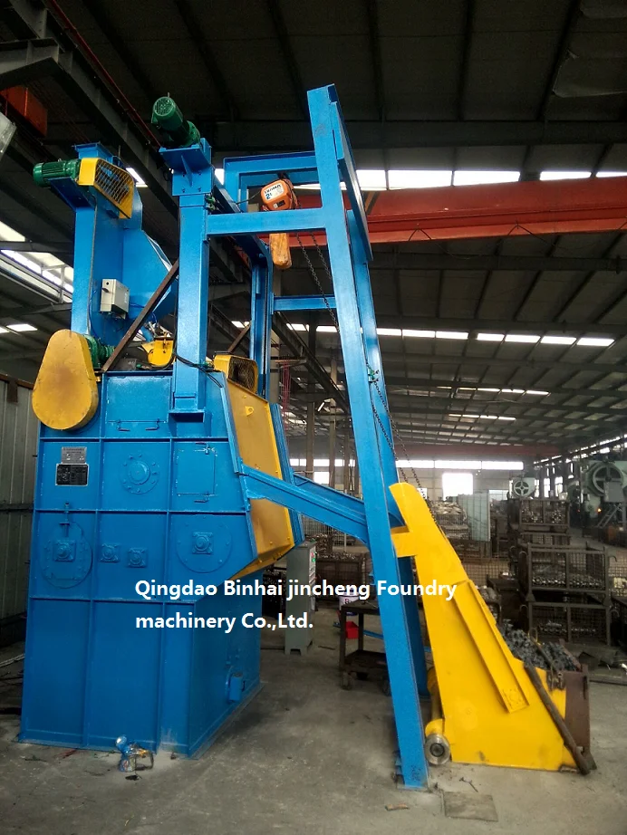 Q32 Tumble belt crawler type RFQ shot blasting machine cleaning for small size workpiece