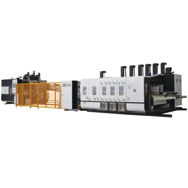 QHFFG200 Carton box four color printing slotting folding gluing Machine