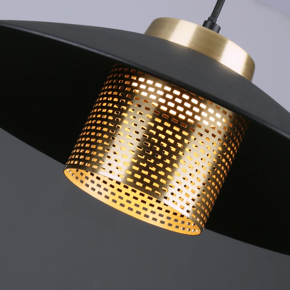 Aisilan high end rustic industrial simplistic Design hanging Metal golden dome lamp E27 LED Pendant Light