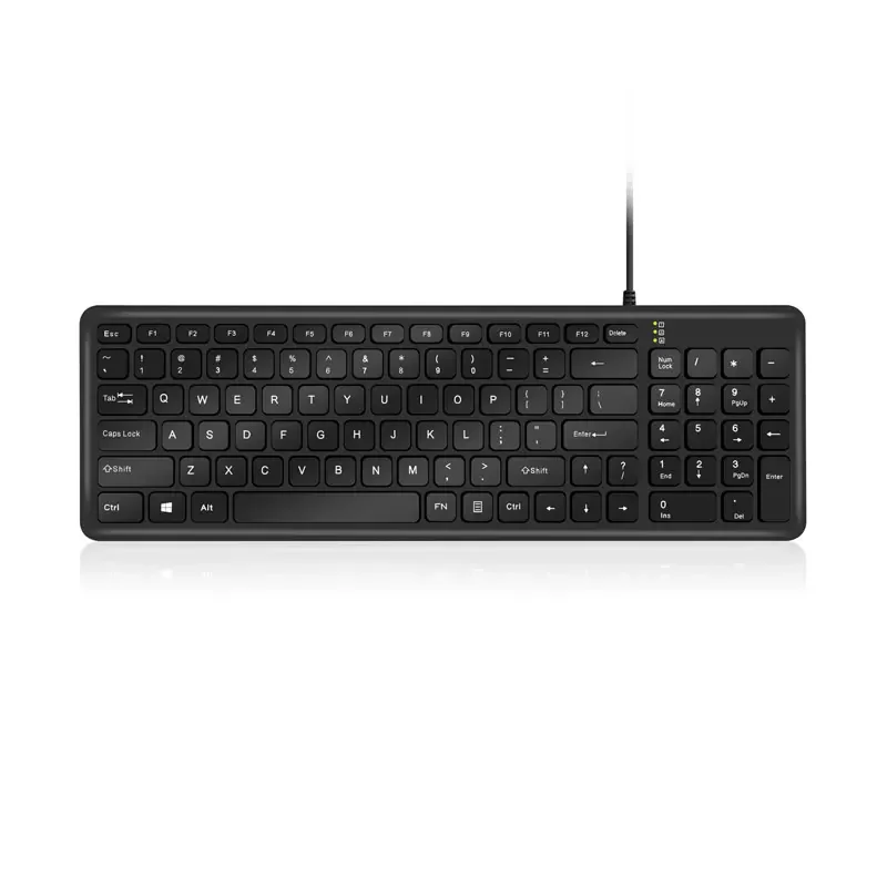 Hot Selling Middle Size 87/88 Laser Keys USB Wired Keyboard Flat Slim Chocolate Keys TKL Business Keyboard KC-088U