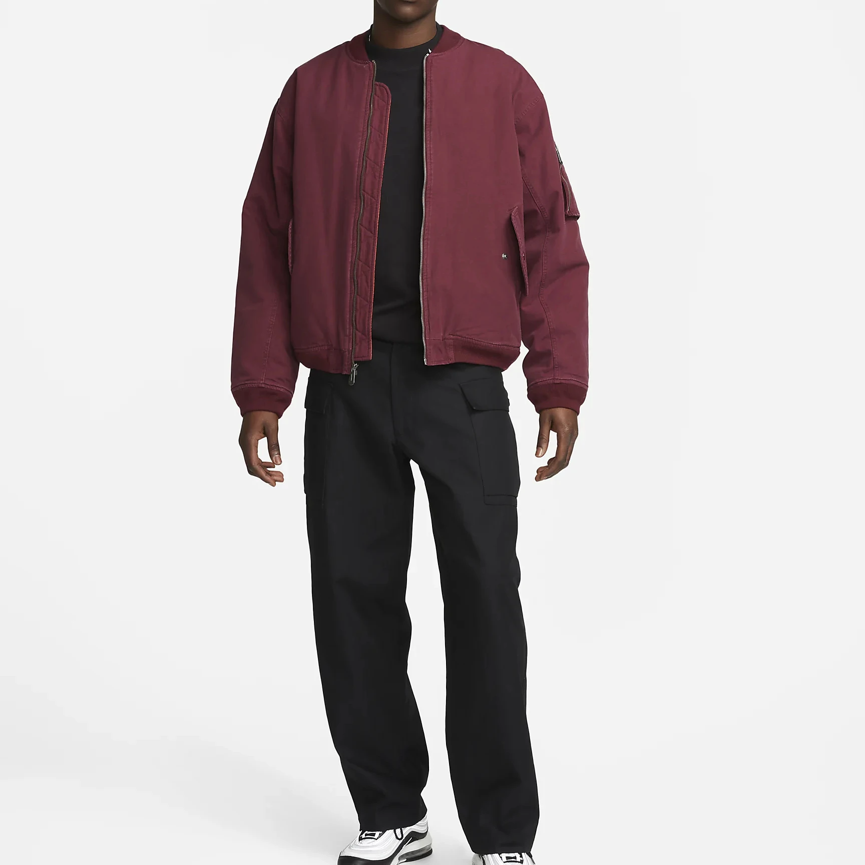Semi-pleated Cargo Pockets Straight Leg Mens Designer Pants Buggy Oversized Man Cargo Pants