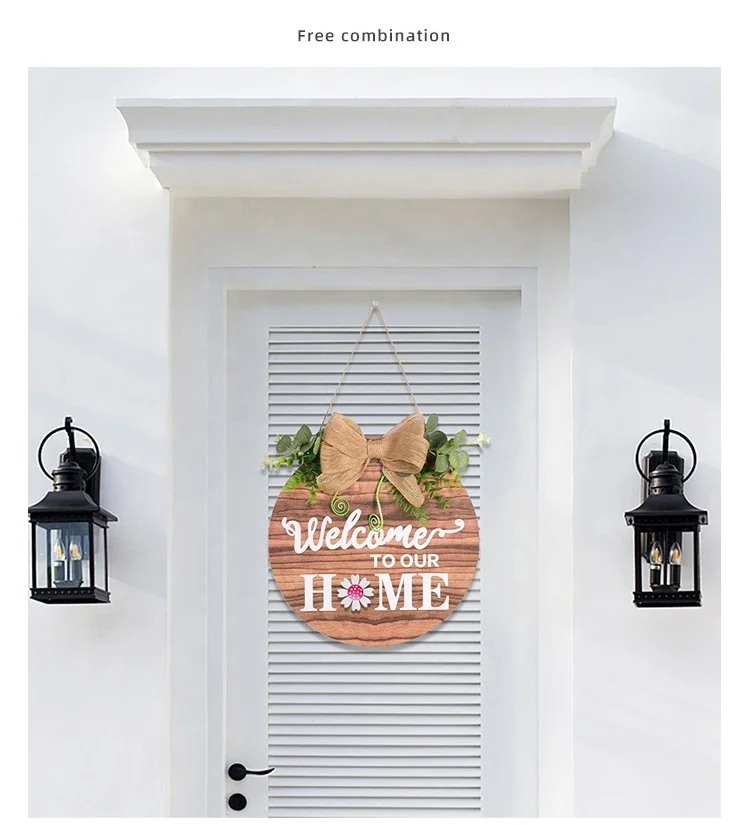 Hot Rustic Welcome Sign for Front Door Outdoor Hanging Vertical Wood Sign Welcome Sign Porch Decor