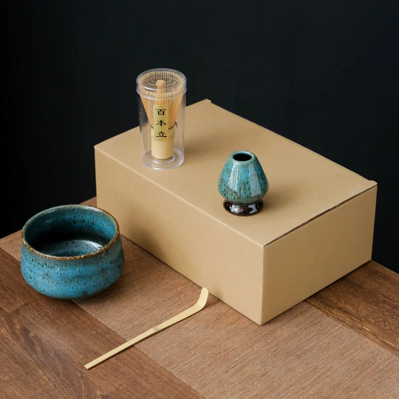 Ceremonial grade matcha chasen Chawan Chashaku tea gift set 4 pcs harmony matcha tea set accessories bowl cup whisk vomplete set