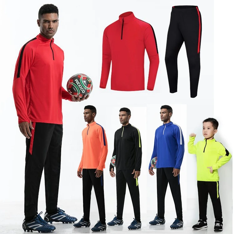Full Set Sports Football Tracksuit Child Soccer Track Suit Training Man Sweater shirts and pants