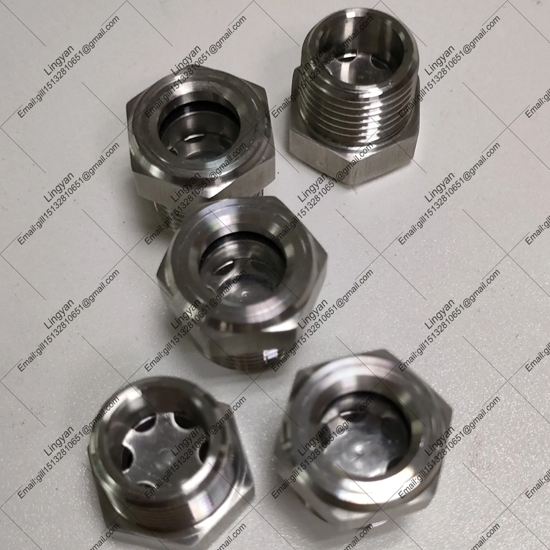 Brass Stainless Steel Oil Level Sight Glass Powder Tank Sight Glass