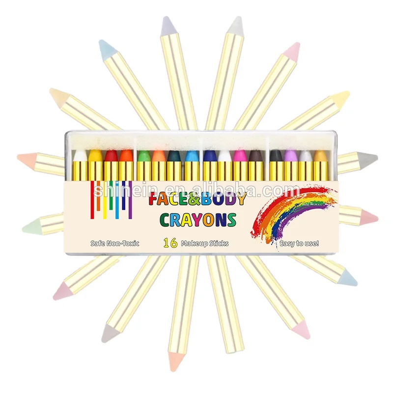Popular Non-Toxic Face Paint Sticks Temporary Washable Kids Face Paint Crayons for Halloween Party