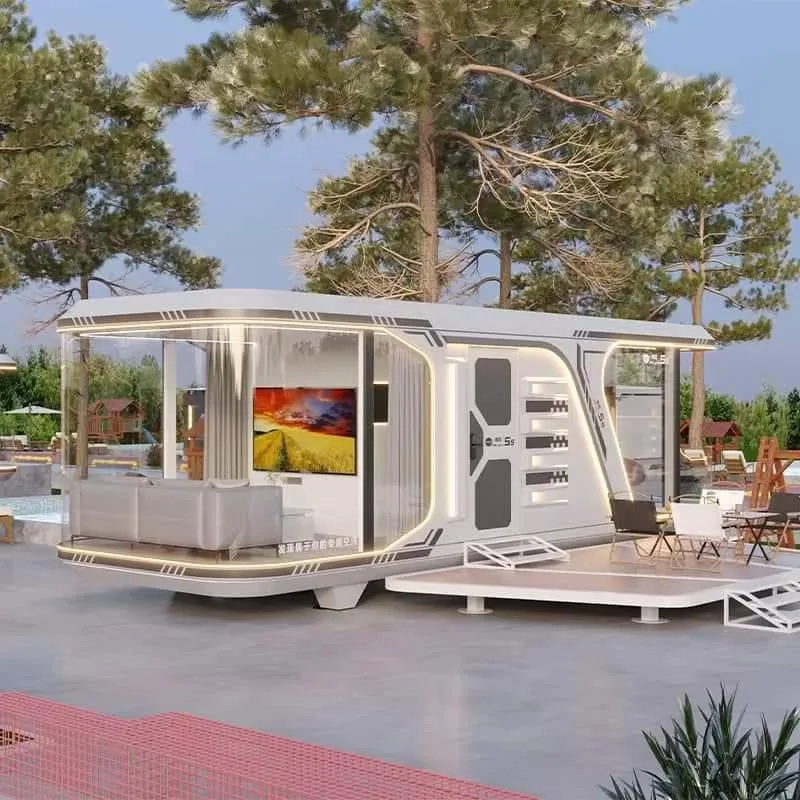 Construction Steel Frame Capsule Hotel Movable Space Capsule House Exterior Sandwich Panel Container Houses