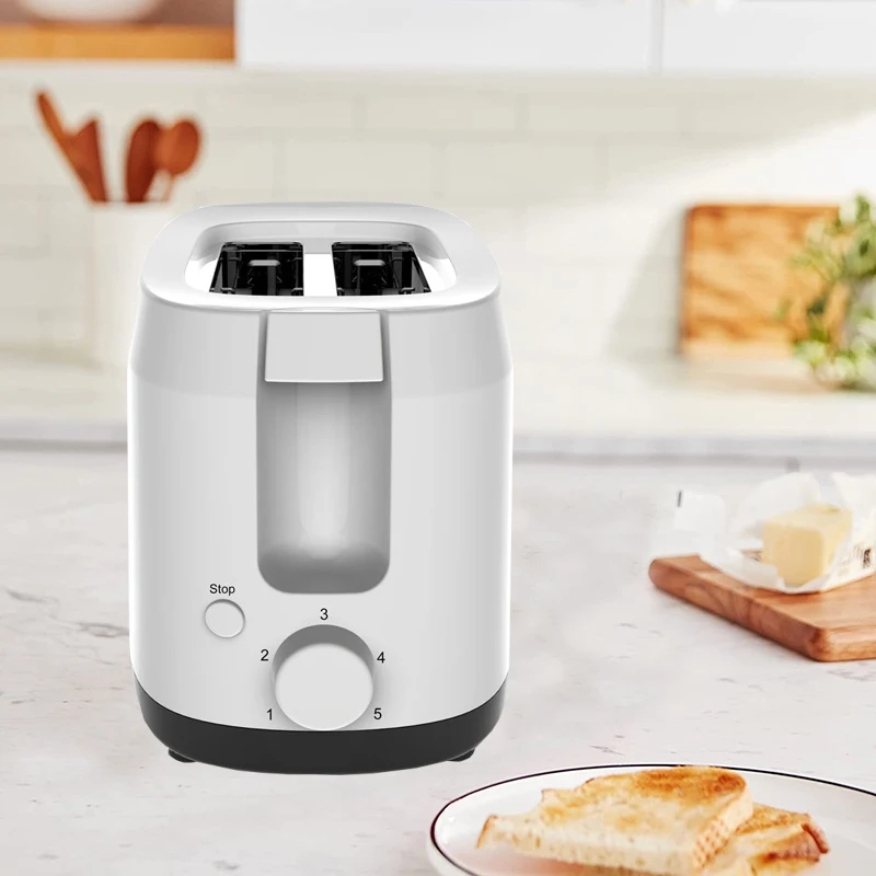 Low Price Hot Selling Electric Household Kitchen Bread Toaster Removable Crumb Tray Cool Touch Plastic Pop Up 2 slice Toaster