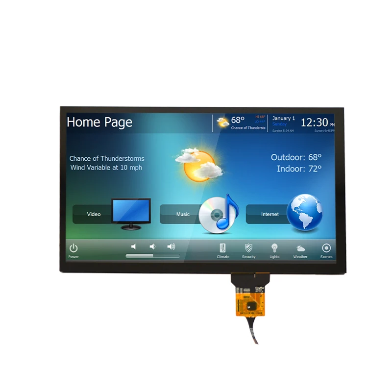 1280x800 ips lcd module LVDS 10.1 inch capacitive touch screen Panel