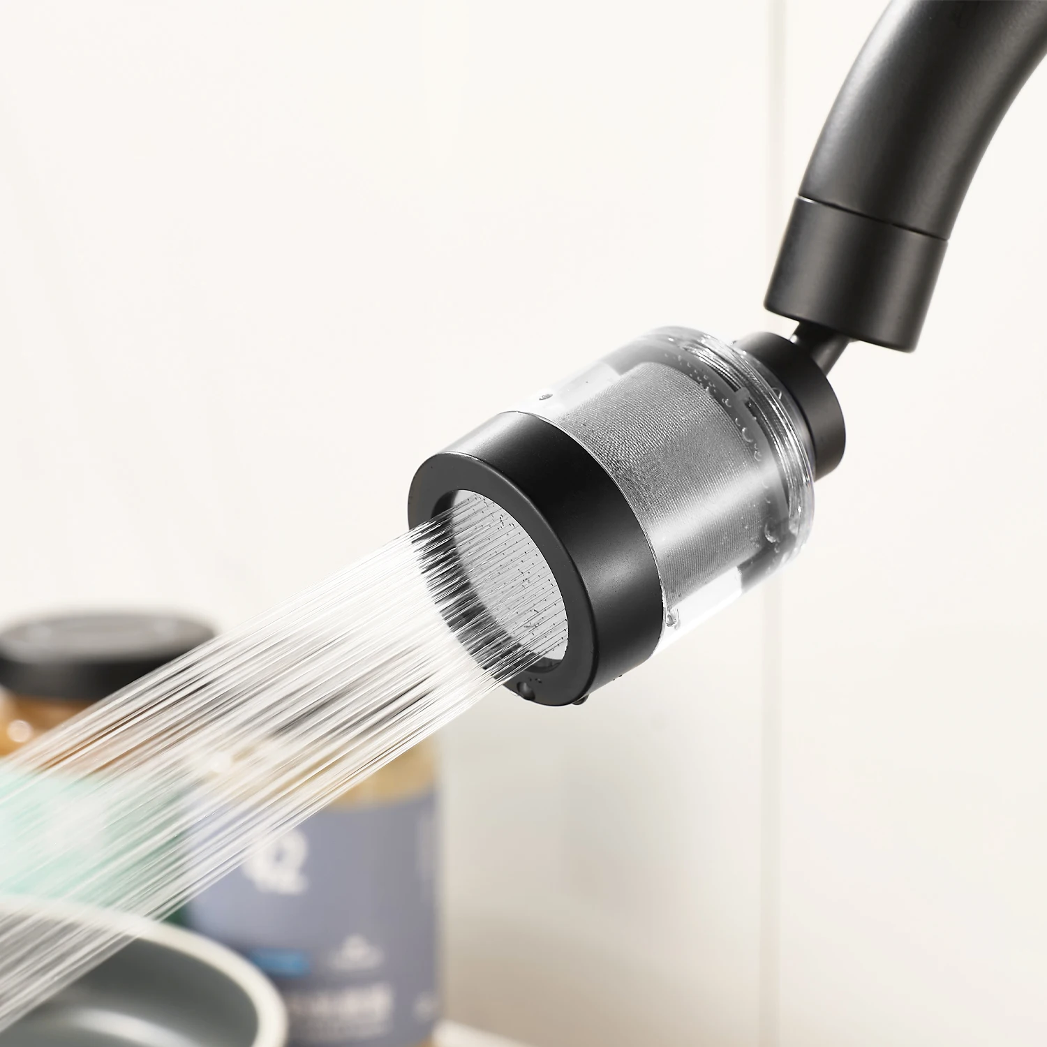 2024 New Kitchen and Bathroom Faucet Aerator Anti Splash Water Rotary Head Stainless Steel Pass Rate Mesh Filter Aerator