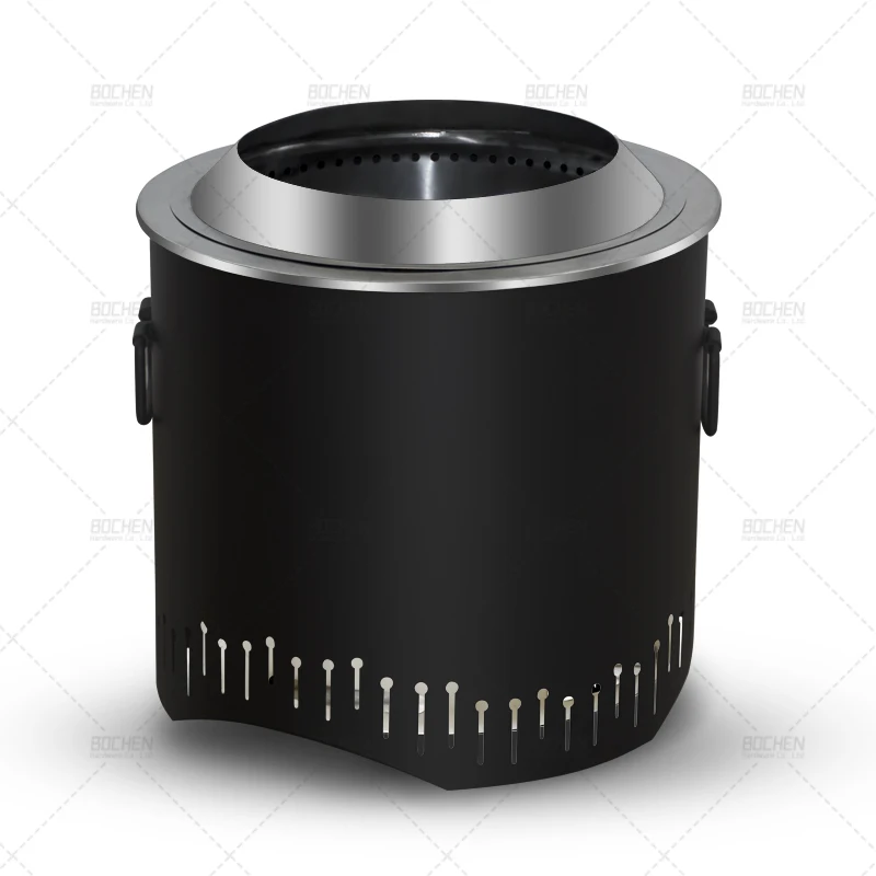 2022 Best Portable Outdoor heater Stainless Steel smokeless fire pit Low Smoke Outside Fire Pits for Wood Burning