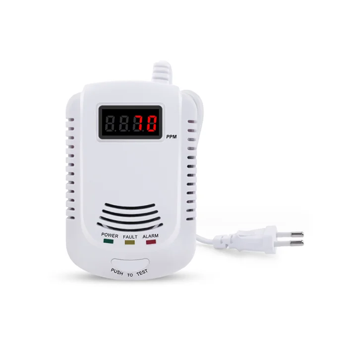 Home Standalone Plug-In Combustible Gas Detector LPG LNG Coal Natural Gas Leak Alarm Sensor Voice Warning Alarm Sensor