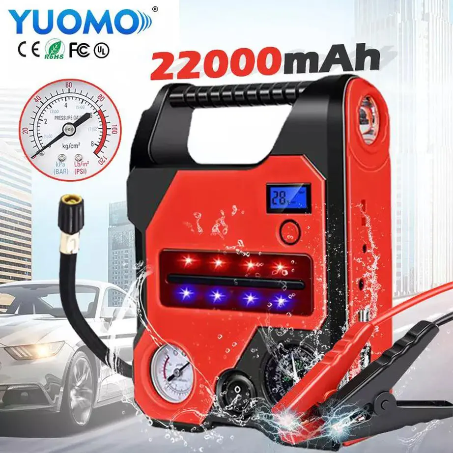 1000 Amp 12-Volt Lithium Jump Starter 24 V 2000 Charger 600A Emergency Power Bank Portable Starters Car