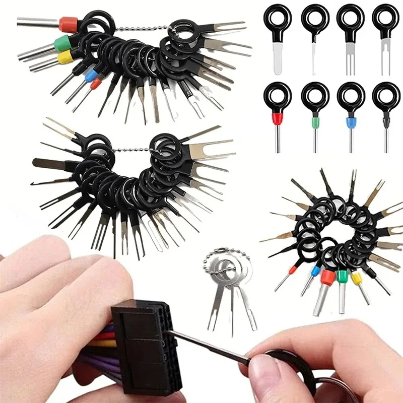 41pcs Universal Car Terminal Removal Tool Wire Plug Connector Extractor Puller For Car Disassembly Repair Hand Tools W24-528
