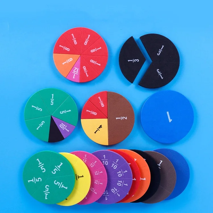 Magnetic Fraction Tiles & Fraction Circles - Math Manipulatives for Elementary School - Fraction Magnets & Resources - Fraction