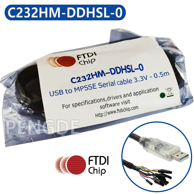 C232HM-DDHSL-0 FTDIchip Official Original Import USB 2.0 Hi-Speed to MPSSE Cable SPI/I2C/JTAG +3.3V digital level signals