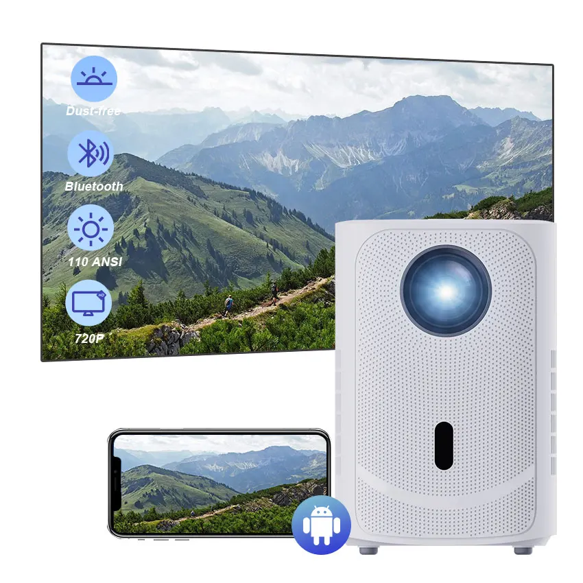 B6 Wholesale Outdoor Flim Cinema Equipment Projector Support Portable Mini Pc Sealed Projector For Movies Projector Home Theater