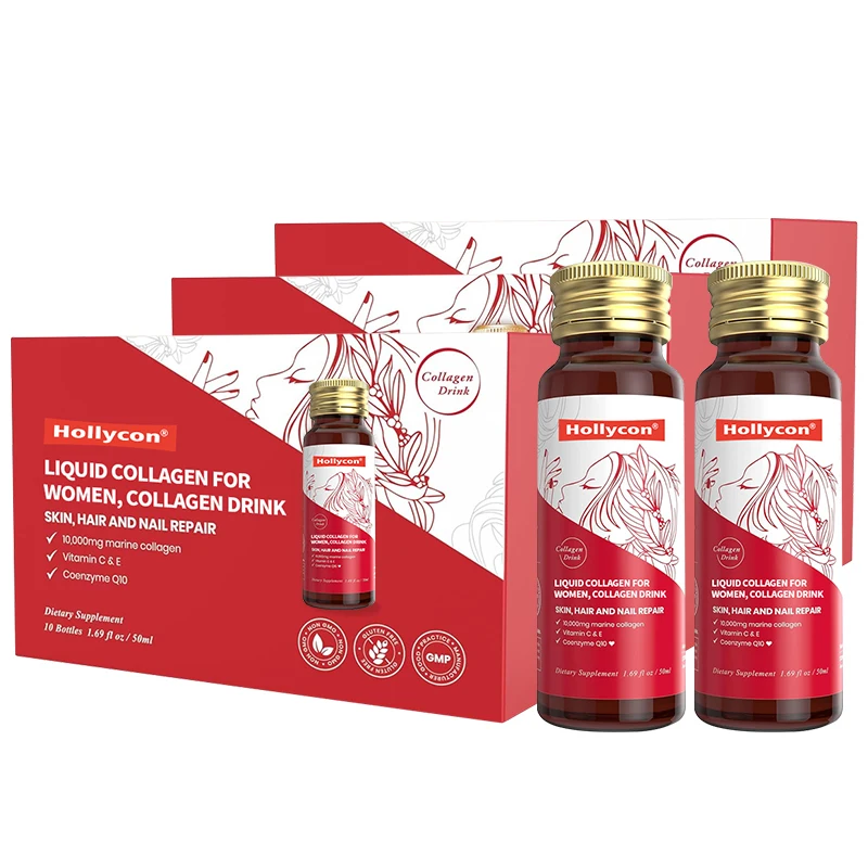 OEM Skin Whitening Brightening Beauty Liquid Collagen Drink With 10000mg Marine Collagen Peptides