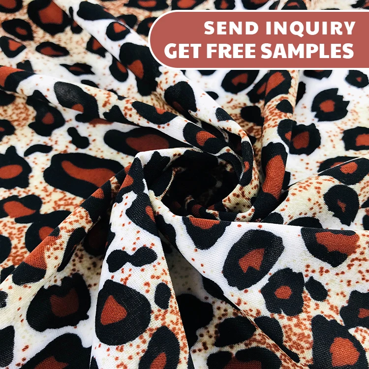 shaoxing esse 95%T 5%elastane animal printed knitted FDY fabric for garment