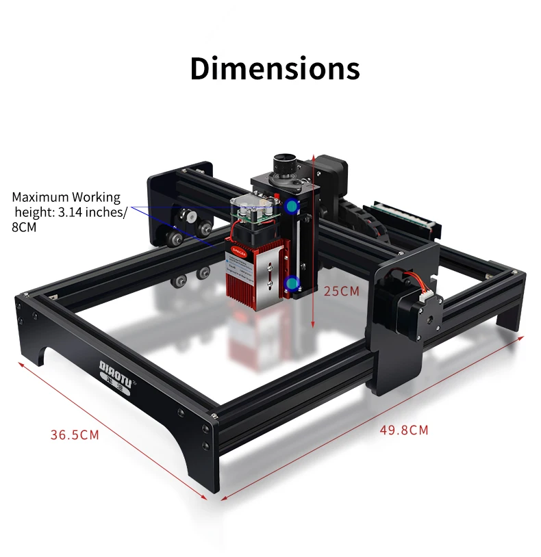 Diaotu T1 Affordable Mini Laser Engraving Machine Wood Laser Engraver CNC Laser Engraving and Cutting Machine with Rotary