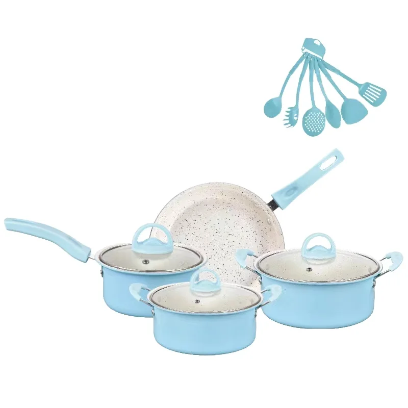 Hot Selling 13pcs Enamel Cast Iron Cookware Set Asian Zen Pot Set Cookware Set Cooking