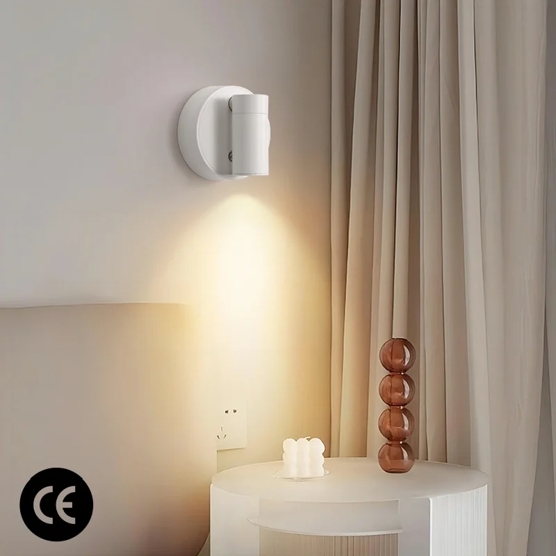 CE Magnetic Rechargeable Wireless Wall Lamp Reading Light Bedroom Living Room Indoor Home Stairs Bedroom European Wall Lamp