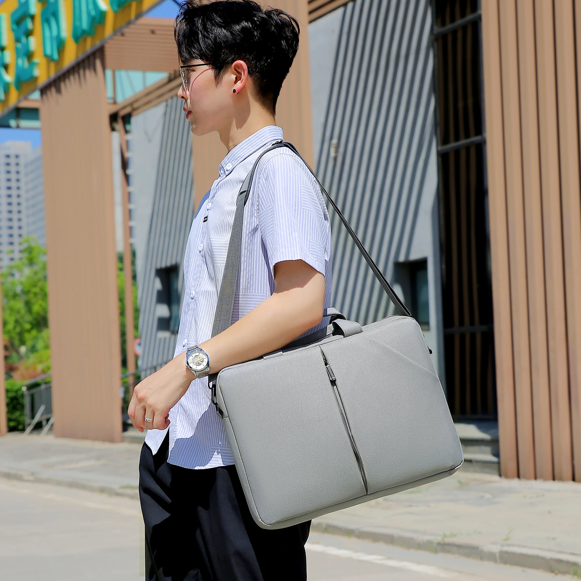 new type single shoulder travel laptop bags waterproof nylon laptop bags briefcase for sales