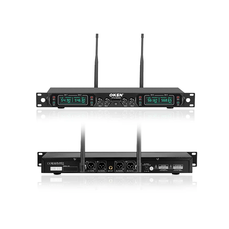 Лидер продаж новый дизайн 4 канала UHF для подключения ЖК-профессиональный беспроводной микрофон системы для цифровых зеркальных камер