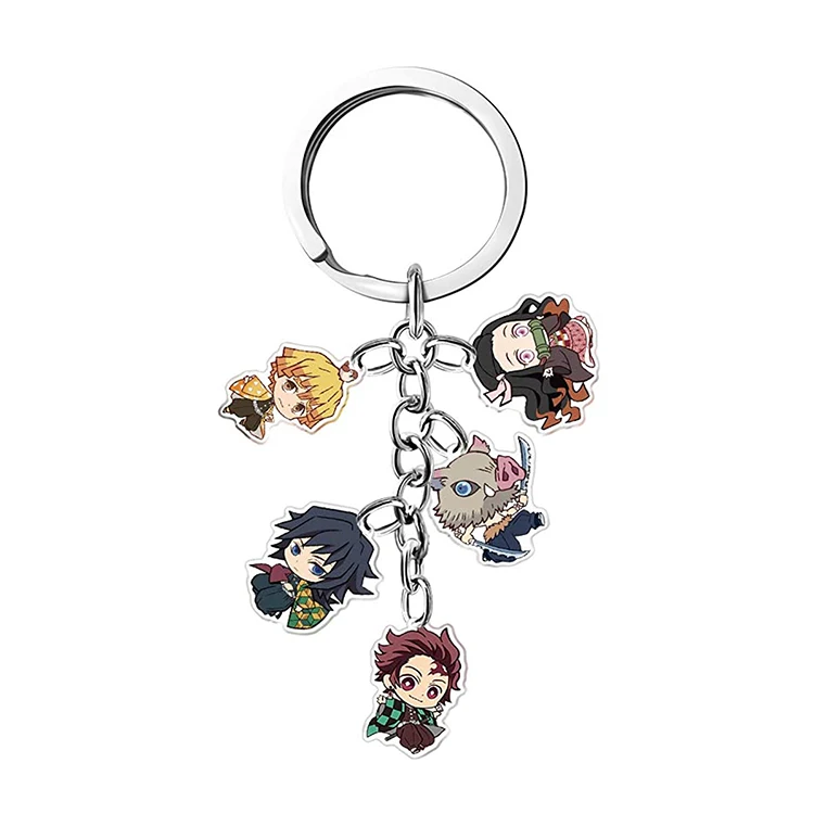 Custom Two-Sided Printed Japan Anime Acrylic Keychain UV Digital Photo Printed on Plastic Zinc Alloy Metal Manufactured Japan