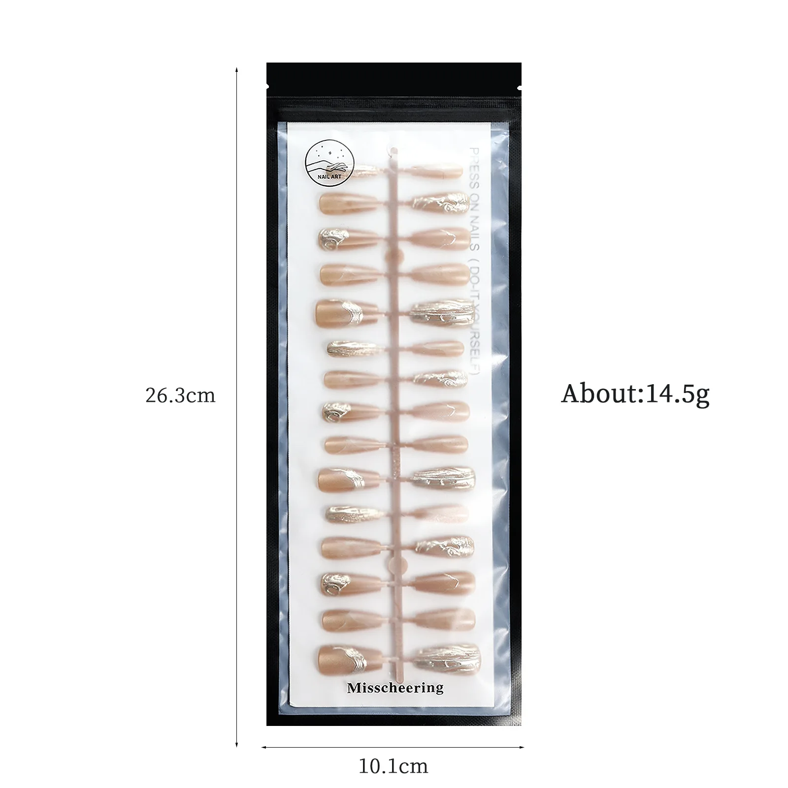 30PCS XS S M Size Press On Nails Blooming Gradient Effect Handmade False Nails Long Coffin False Artificial Nail Tips Home DIY