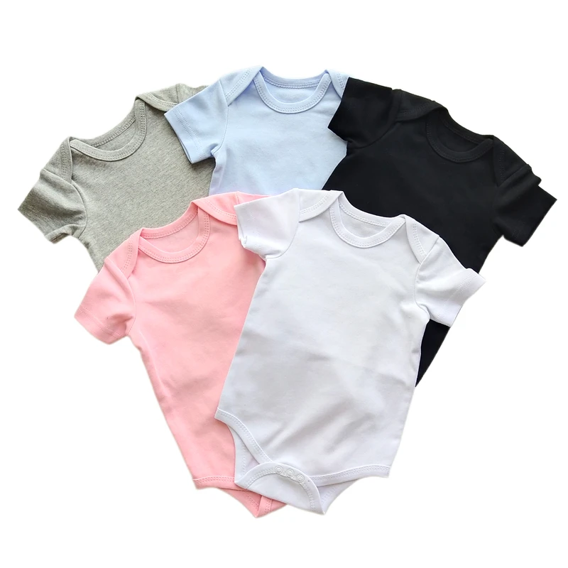 Заказной цвет комбинезончик одежда пустой детский комбинезон 100% из чесаного хлопка с принтом на заказ для новорожденного